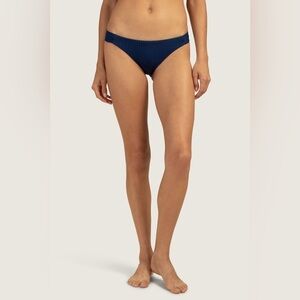Trina Turk Olympia Rib Low Rise French Cut Swim Bottom Blue Size 8